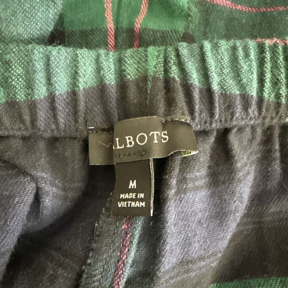 Talbots Green & Navy Plaid Pajama Set with Pink Piping - Picture 8 of 16